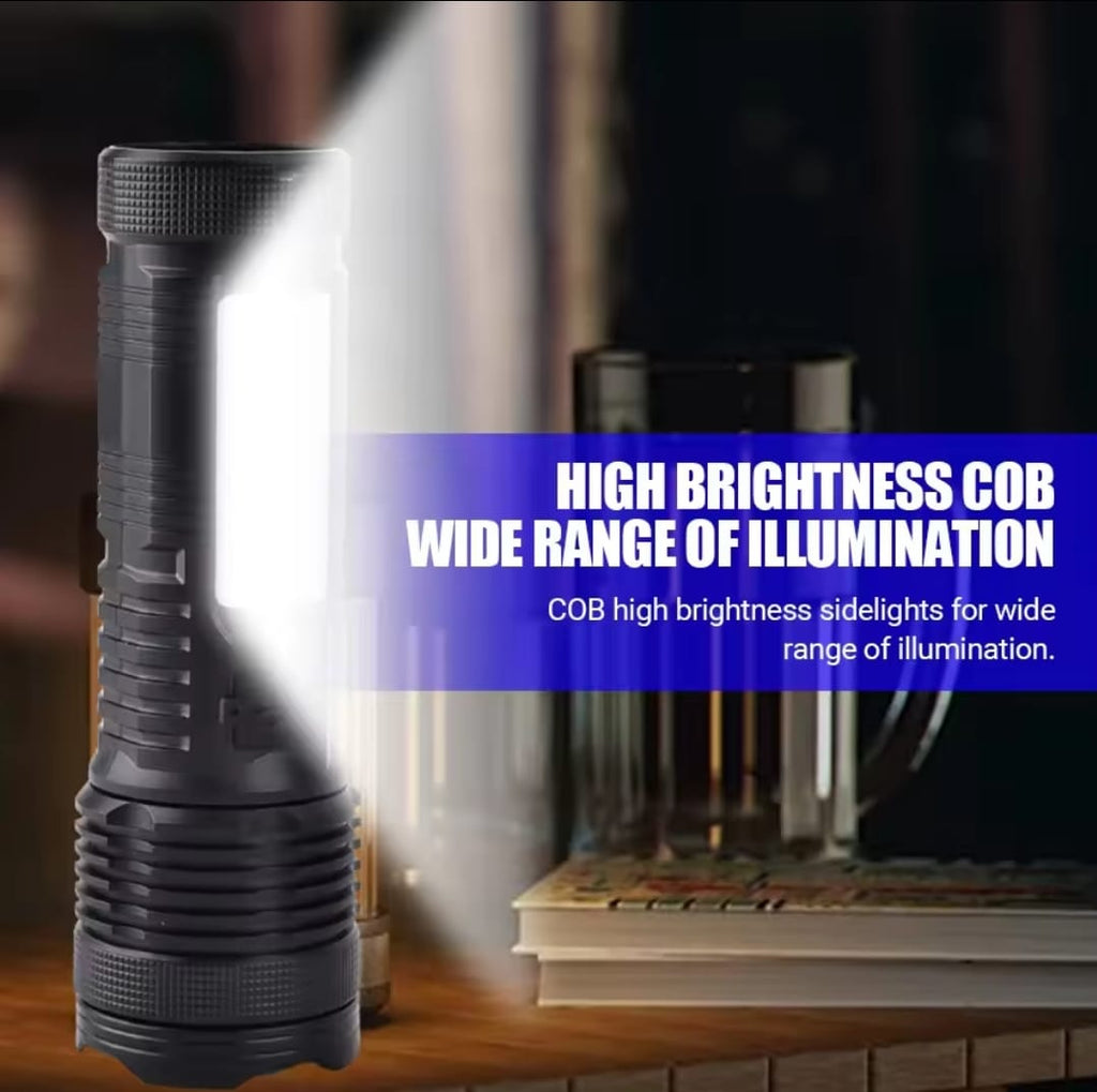 Most Powerful P50 FlashLight Flash light 5 Modes Usb Zoom Led Torch Built-