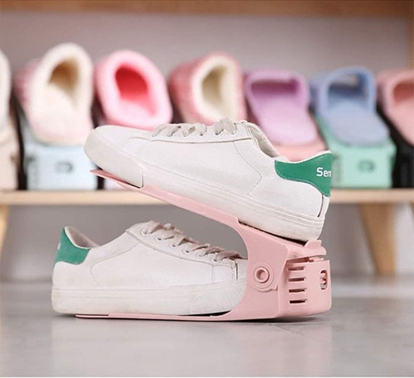 Double Layer Adjustable Shoe Bracket Storage Shoe Rack