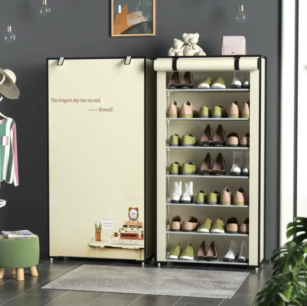 8 Layer Portable Dustproof Shoe Rack Shoe Rack Storage Closet Household